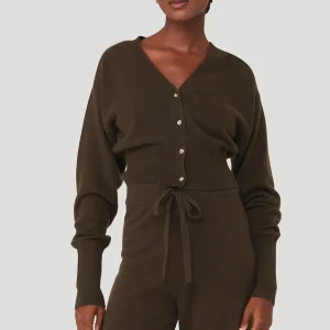 Cashmere Jet Set Cardigan - Espresso