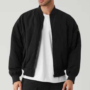 Faux Fur Urbanite Bomber - Black/Ivory