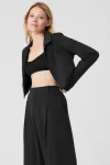 Cropped High Speed Jacket - Black
