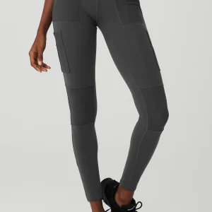 High-Waist Cargo Legging - Anthracite