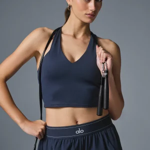 Airbrush Real Bra Tank - Navy