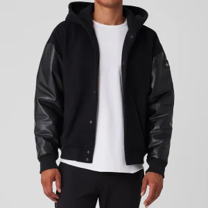 Select Hooded Bomber Jacket - Black