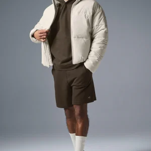 Stretch Woven Street Puffer - Bone