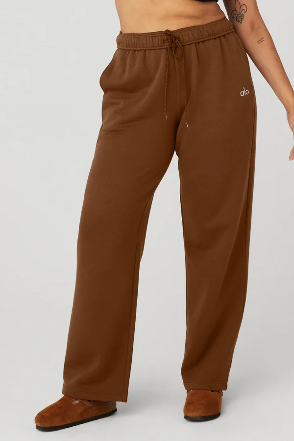 Accolade Straight Leg Sweatpant - Cinnamon Brown
