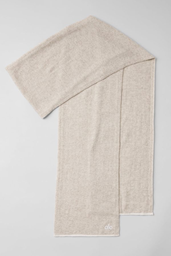 Cashmere Light Frosted Scarf – Winter Latte/Ivory