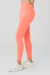 7/8 High-Waist Airbrush Legging - Candy Orange