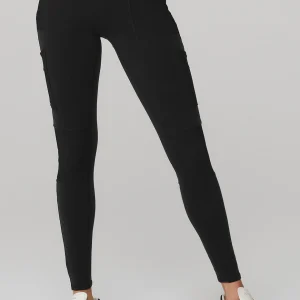 High-Waist Cargo Legging - Black