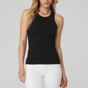 Ribbed Aspire Full Length Tank - Black