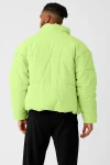 Corduroy Stage Puffer - Celery