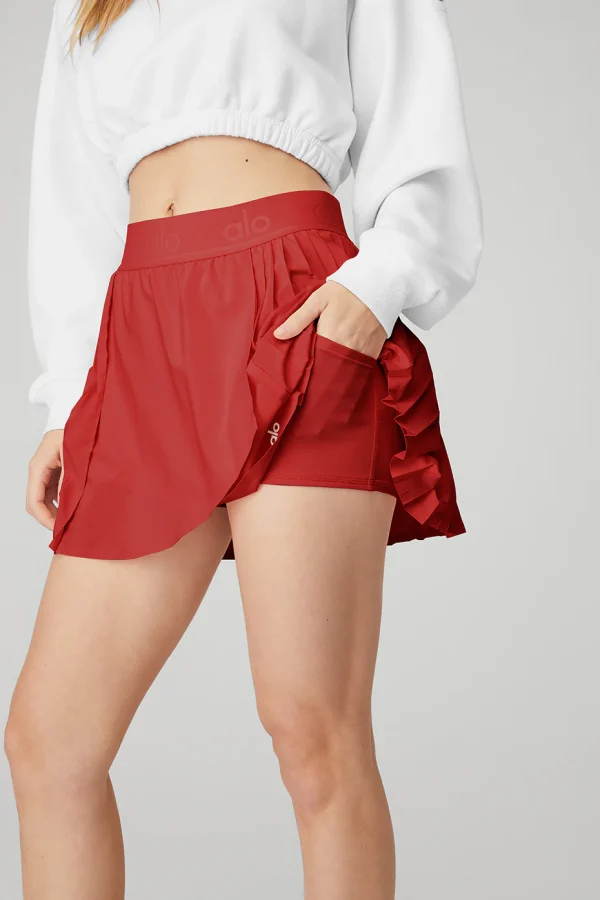 Aces Tennis Skirt - Classic Red