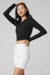 Alosoft Crop Finesse Long Sleeve - Black