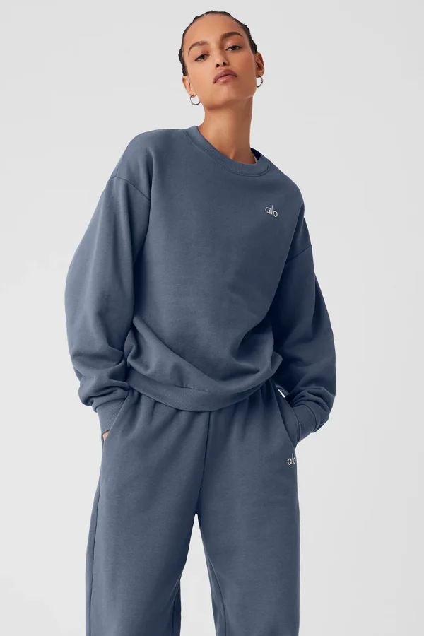 Accolade Crew Neck Pullover - Bluestone