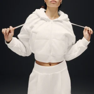 Cropped Cozy Day Full Zip Jacket - Ivory