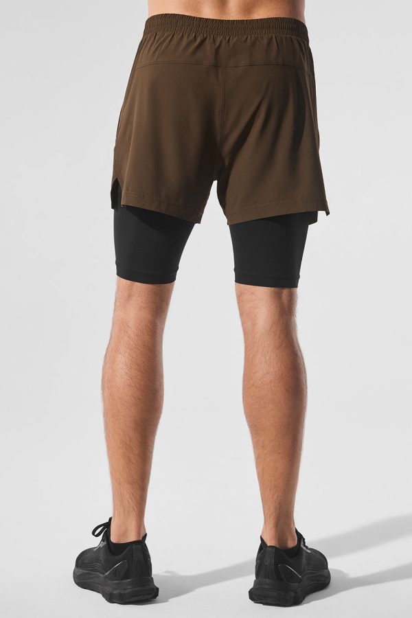 5″ Revival 2-in-1 Short – Espresso/Black