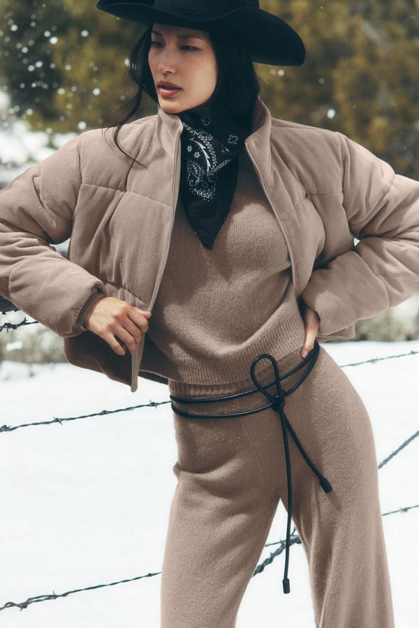 Micro Corduroy Dreamy Puffer ?C Chai Latte