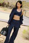 High-Waist Origin Wide Leg Track Pant – Navy/Black