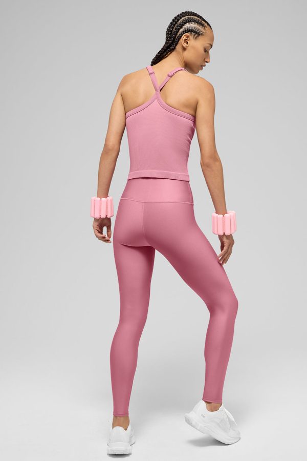 High-Waist Airlift Legging – Pink Wild Rose
