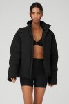 Stretch Woven Street Puffer ?C Black