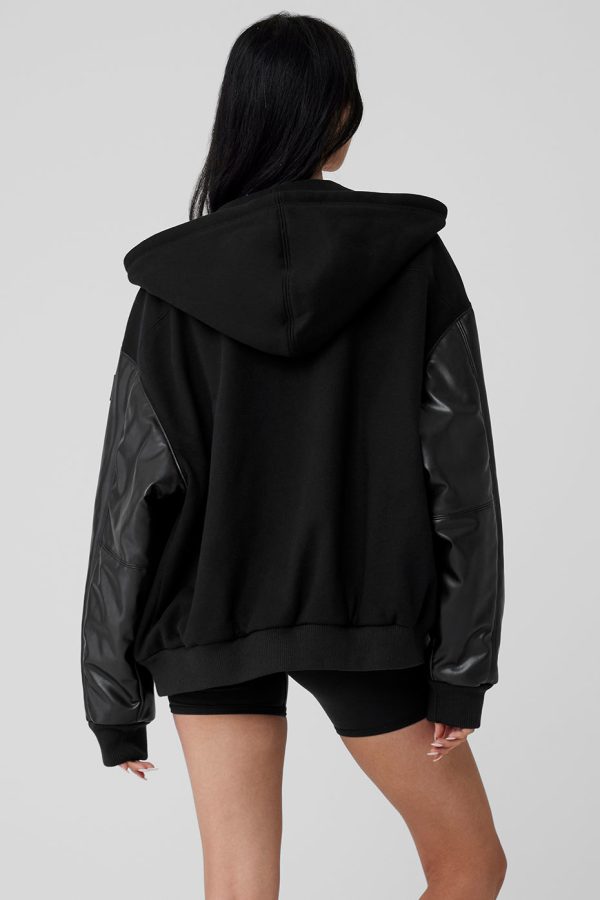 Select Hooded Bomber Jacket ?C Black