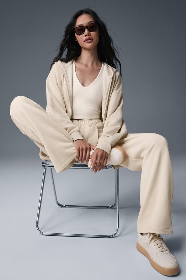 Accolade Straight Leg Sweatpant ?C Oat Milk