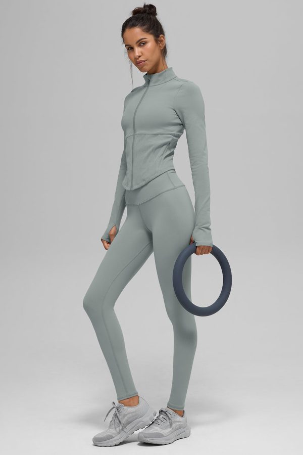 Airbrush Corset Full Zip Jacket ?C Lunar Grey