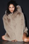 Opulent Faux Fur Statement Jacket ?C Oat