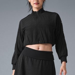 Cropped Doubles Only Full Zip Jacket ?C Black