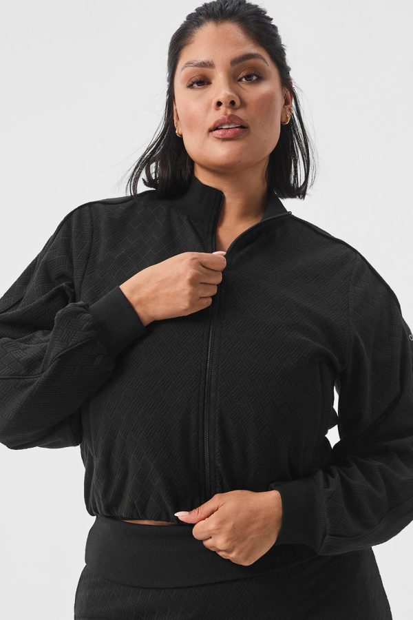 Cropped Doubles Only Full Zip Jacket ?C Black