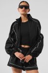 Motivate Full-Zip Track Jacket ?C Black/White