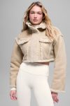 Faux Shearling Snowfall Cropped Jacket ?C Woodland Tan