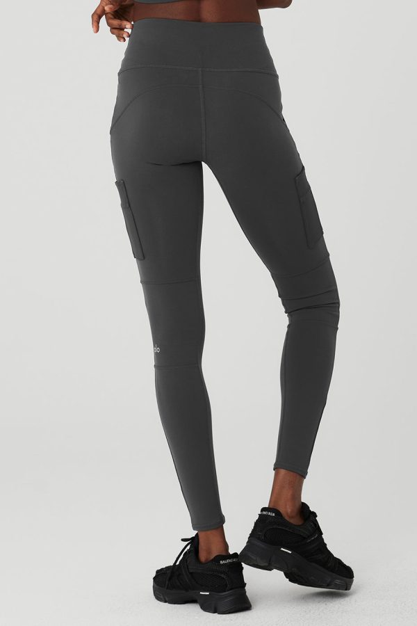 High-Waist Cargo Legging ?C Anthracite