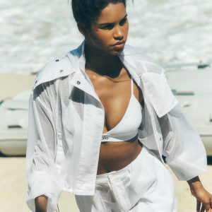 Cropped Game Time Full Zip Jacket ?C White